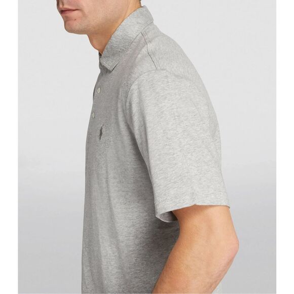 Polo Ralph Lauren NWT Classic Fit Cotton-Linen Mesh Polo Shirt Andover Heather - Picture 5 of 7